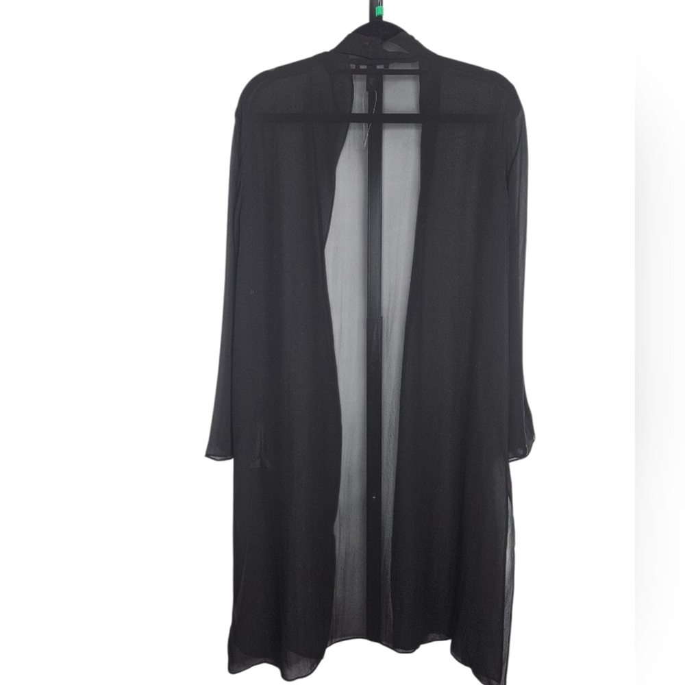Eileen Fisher Sheer 100% Silk Georgette Jacket – Oversized Petite Small, NWOT - Picture 6 of 11